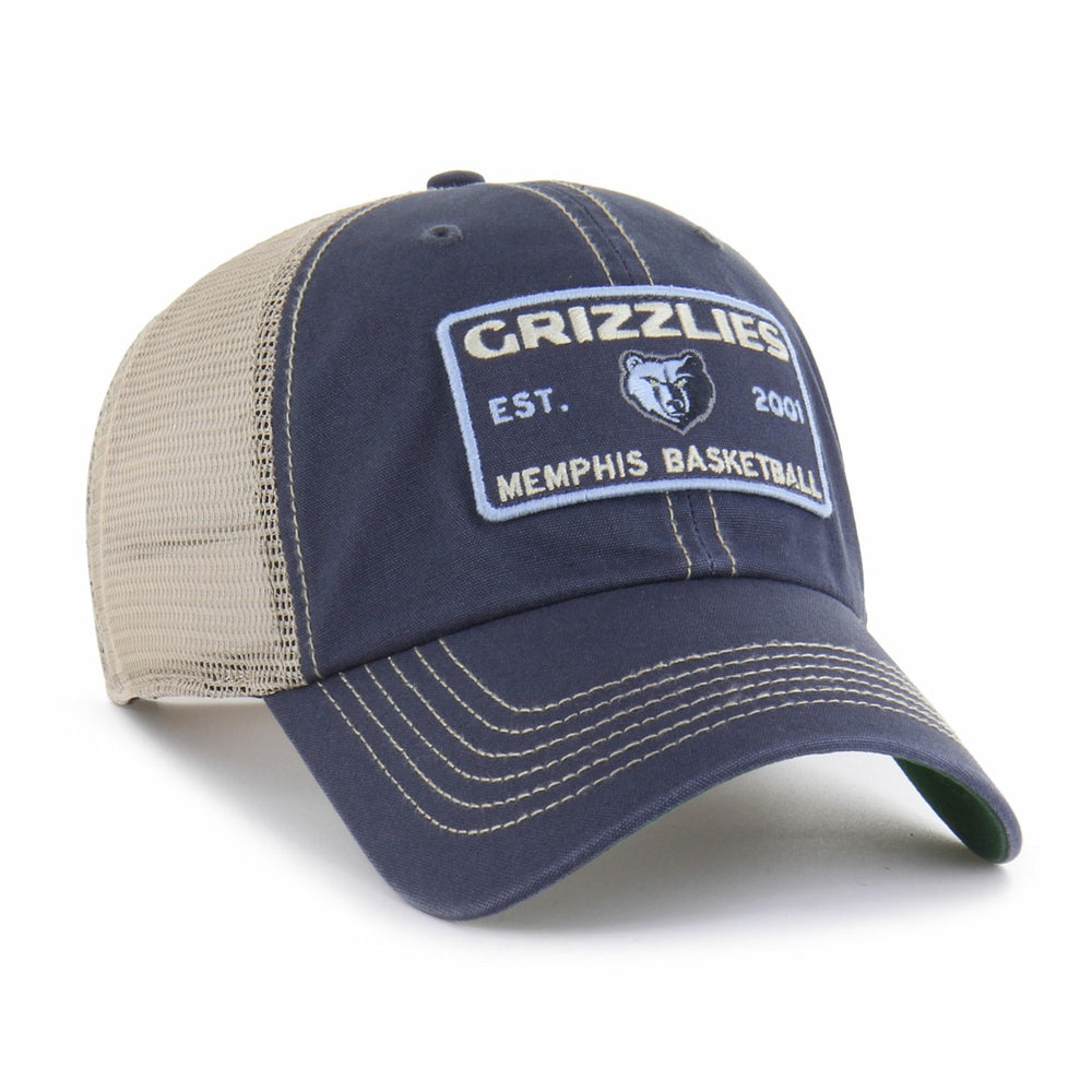Memphis Grizzlies '47 Wabash Patch Clean Up Adjustable Hat - Navy/Tan for sale