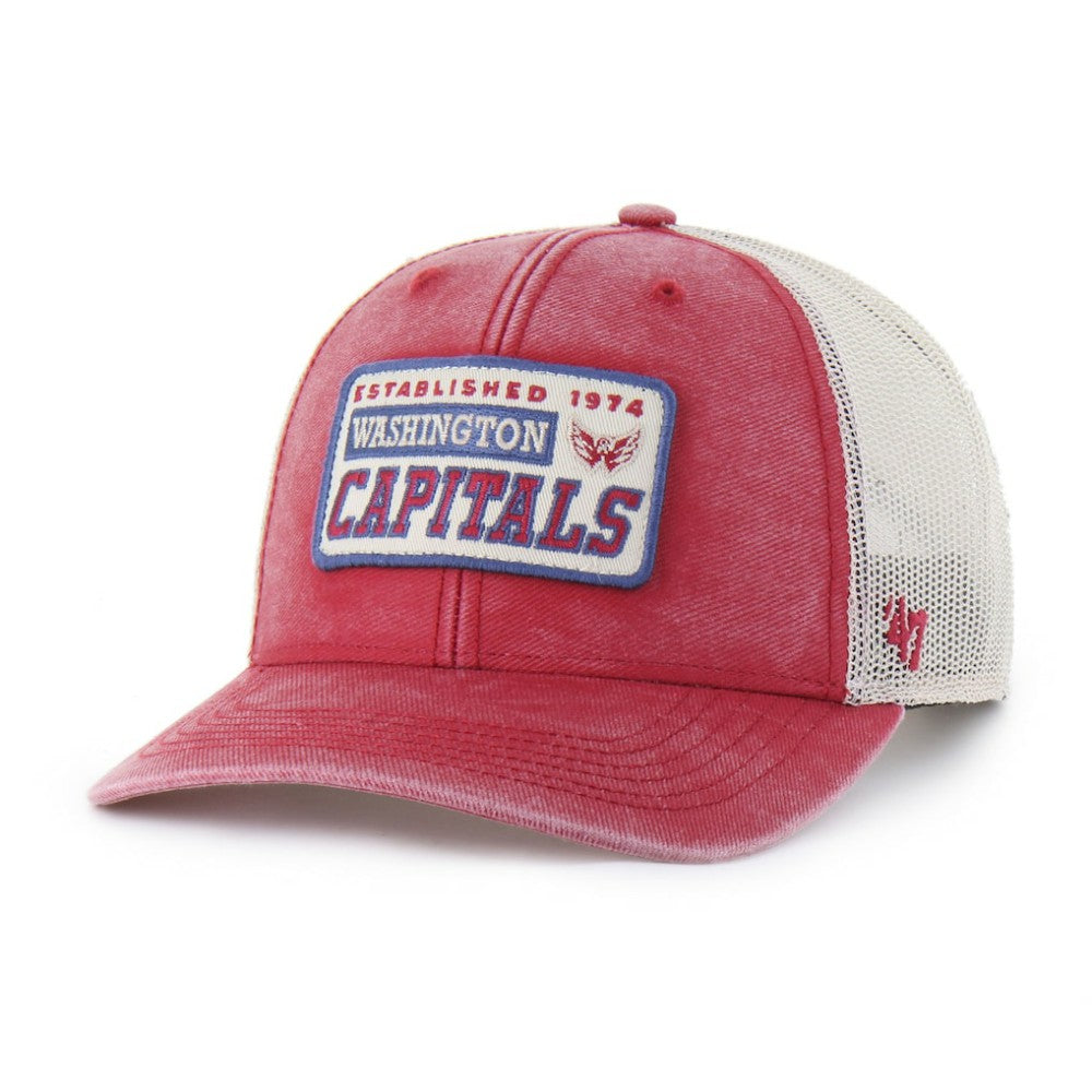 Washington Capitals '47 Canteen Pigment Dyed Patch Trucker Adjustable Hat - Red Hats