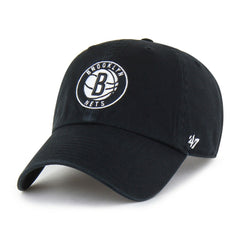 Brooklyn Nets '47 Core Logo Clean Up Adjustable Hat - Black for sale