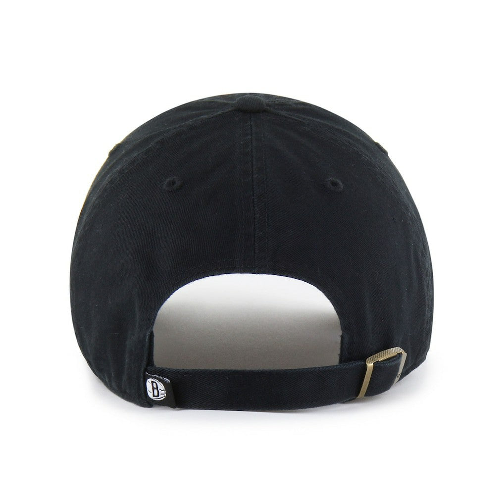 Brooklyn Nets '47 Core Logo Clean Up Adjustable Hat - Black for sale