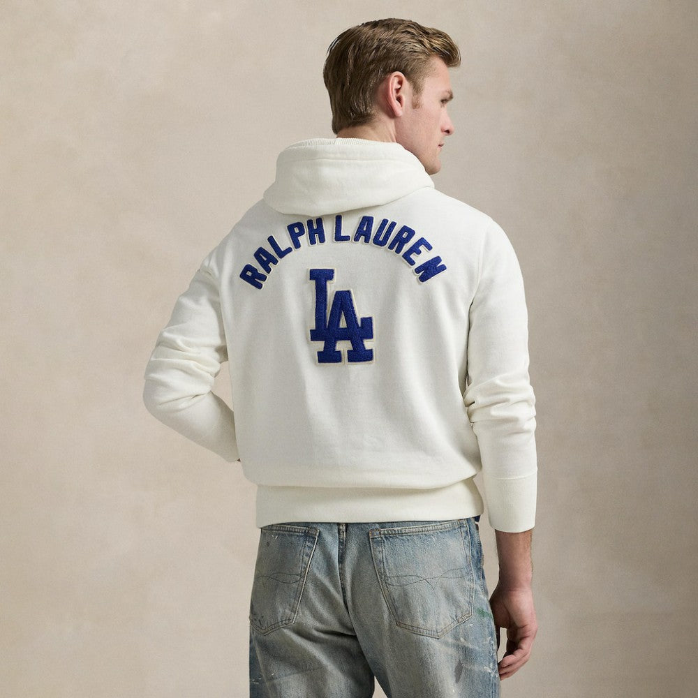 Dodgers Polo Ralph Lauren Fleece Hoodie White