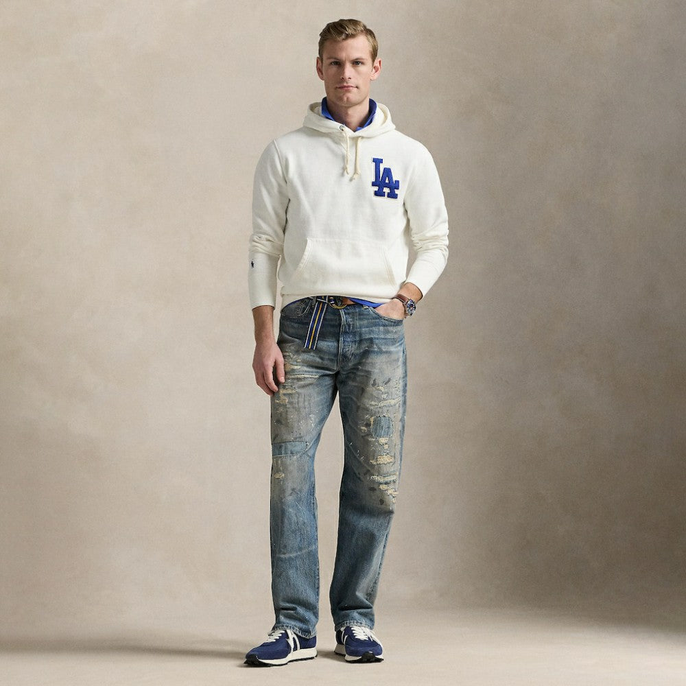 Dodgers Polo Ralph Lauren Fleece Hoodie White
