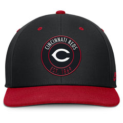 Cincinnati Reds Cooperstown Collection Pro Dri-FIT Snapback Hat Black/Red