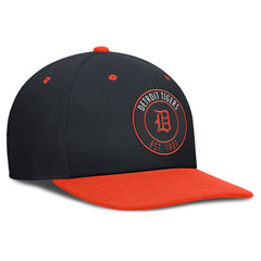 Detroit Tigers Cooperstown Collection Pro Dri-FIT Snapback Hat Navy/Orange