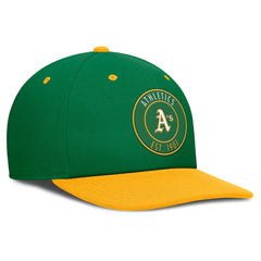 Athletics Cooperstown Collection Pro Dri-FIT Snapback Hat Green/Gold