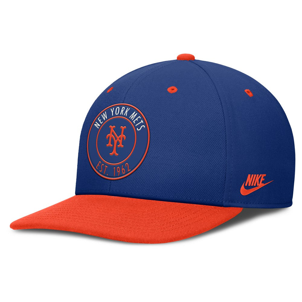 New York Mets Cooperstown Collection Pro Dri-FIT Snapback Hat Royal/Orange