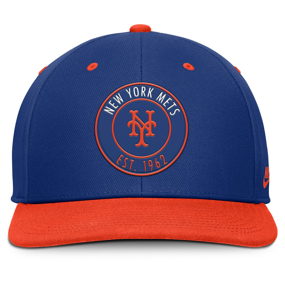 New York Mets Cooperstown Collection Pro Dri-FIT Snapback Hat Royal/Orange