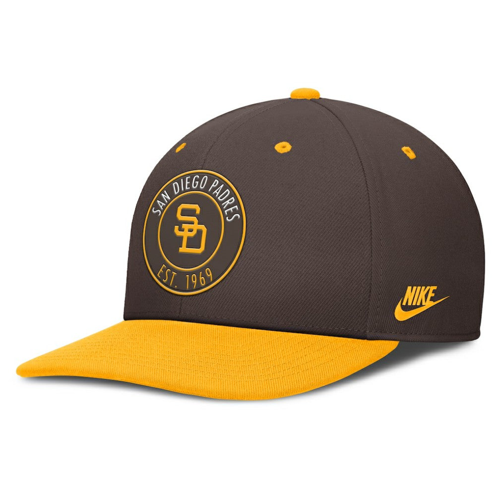 San Diego Padres Cooperstown Collection Pro Dri-FIT Snapback Hat Brown/Gold