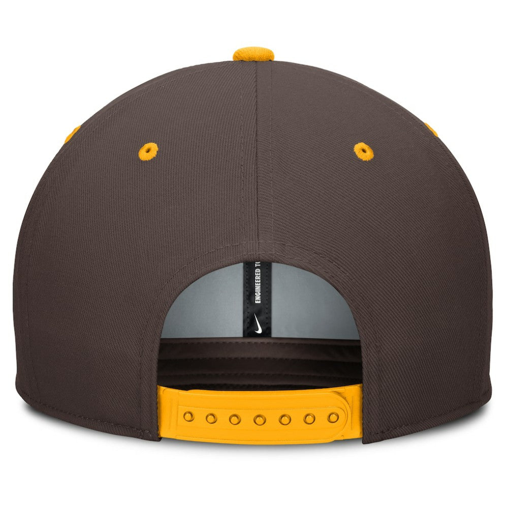 San Diego Padres Cooperstown Collection Pro Dri-FIT Snapback Hat Brown/Gold