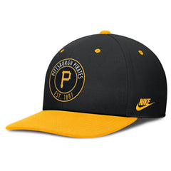 Pittsburgh Pirates Cooperstown Collection Pro Dri-FIT Snapback Hat Black/Gold