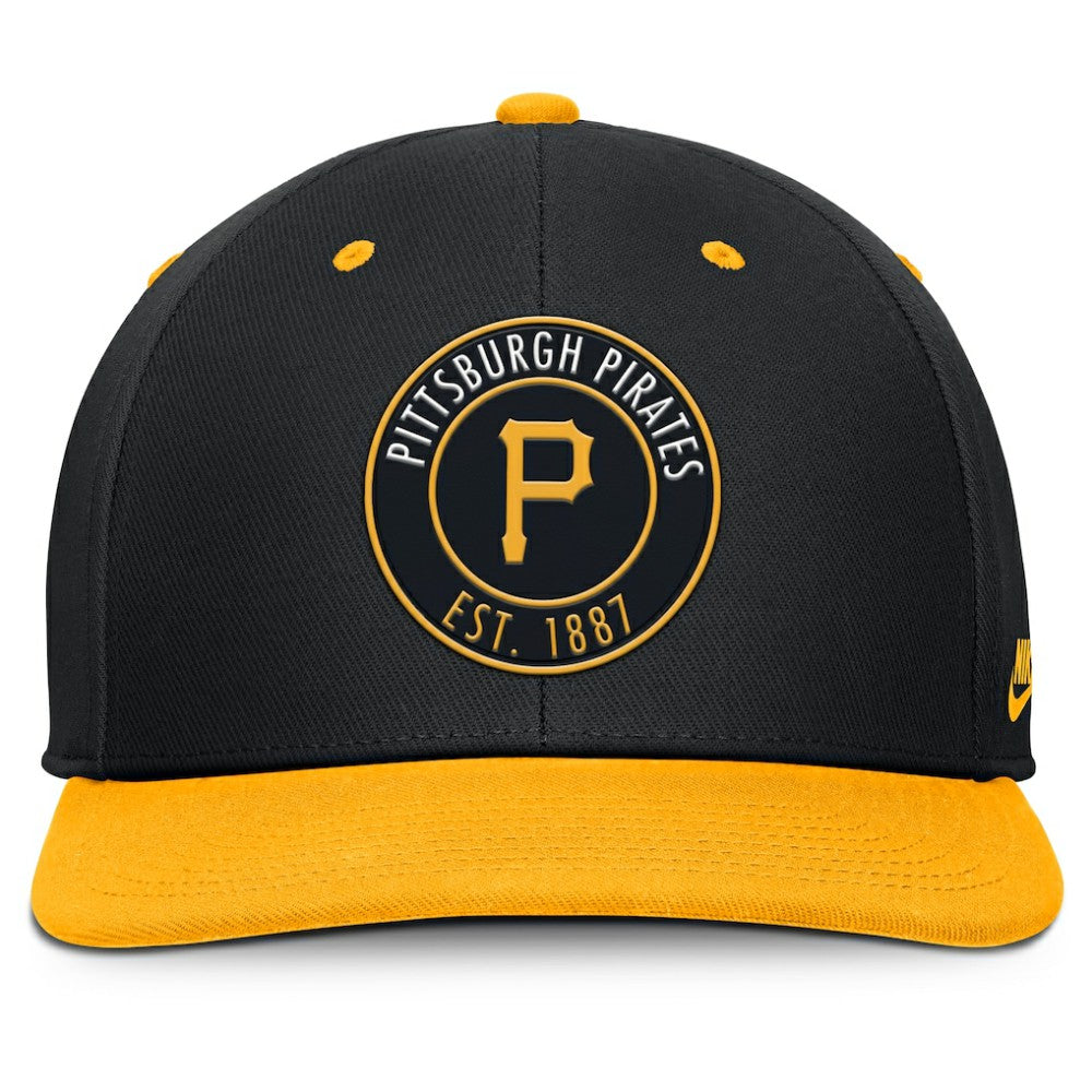 Pittsburgh Pirates Cooperstown Collection Pro Dri-FIT Snapback Hat Black/Gold