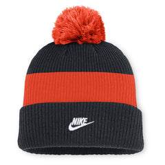 Detroit Tigers Cooperstown Collection Peak Standard Cuffed Knit Hat with Pom Navy/Orange