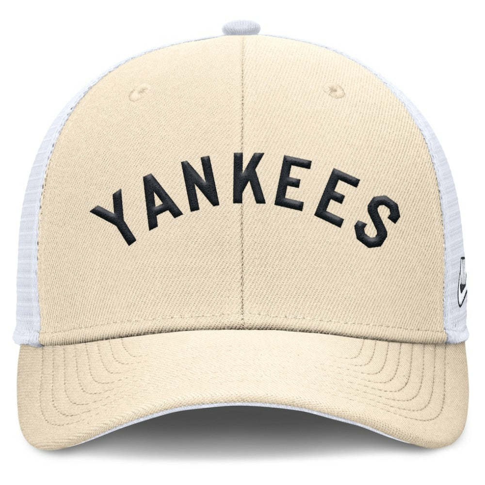 New York Yankees Cooperstown Collection Dri-FIT Rise Trucker Adjustable Hat Natural