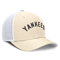 New York Yankees Cooperstown Collection Dri-FIT Rise Trucker Adjustable Hat Natural