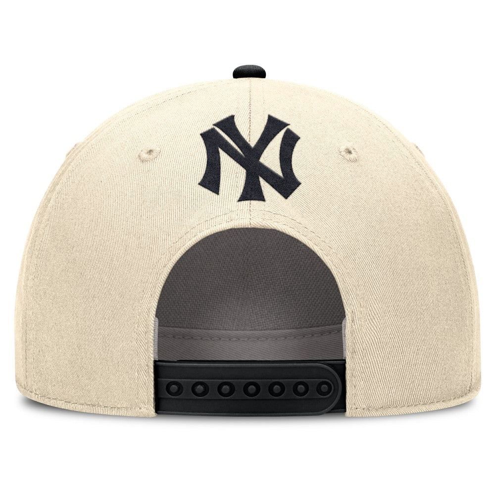 New York Yankees Cooperstown Collection Rise Adjustable Hat Natural/Black