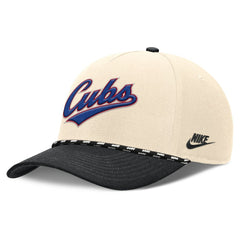 Chicago Cubs Cooperstown Collection Rise Adjustable Hat Natural/Black