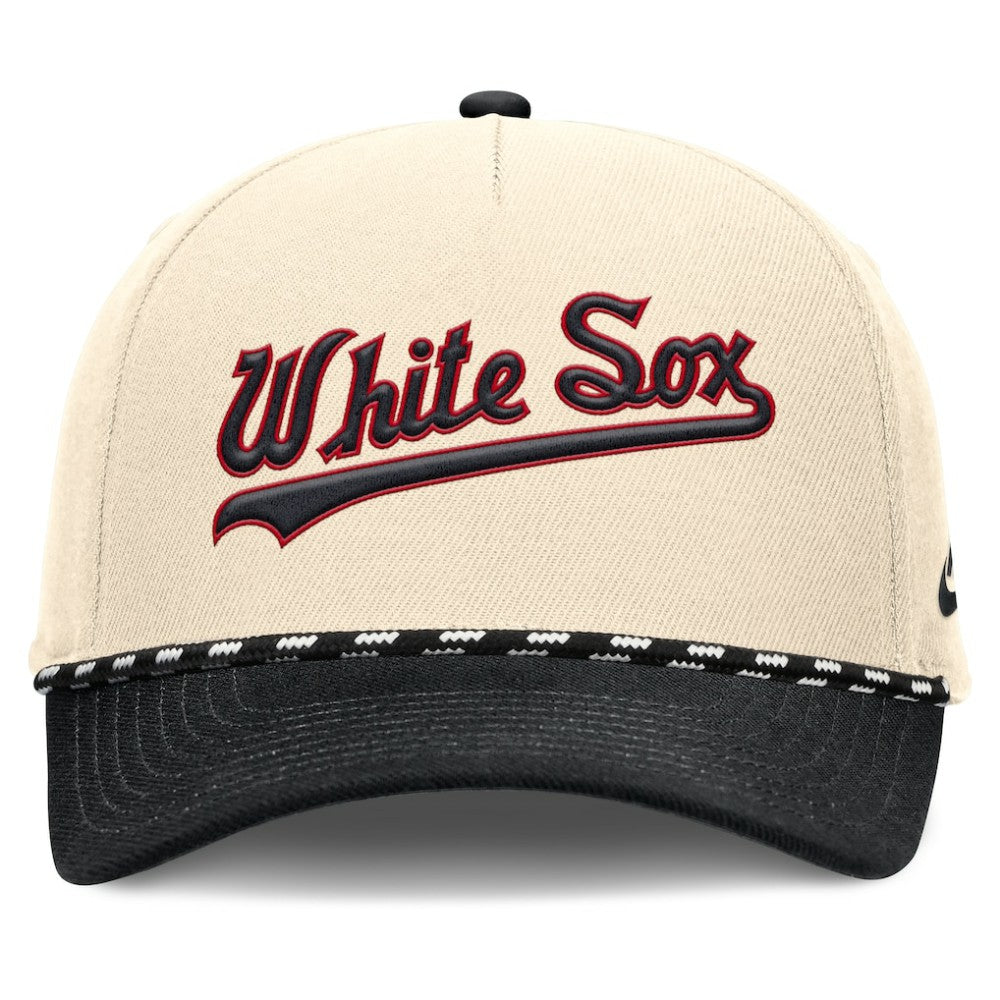 Chicago White Sox Cooperstown Collection Rise Adjustable Hat Natural/Black