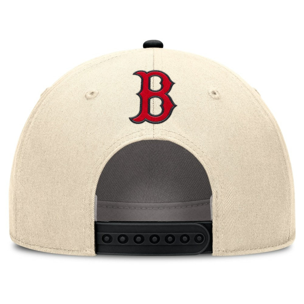 Boston Red Sox Cooperstown Collection Rise Adjustable Hat Natural/Black