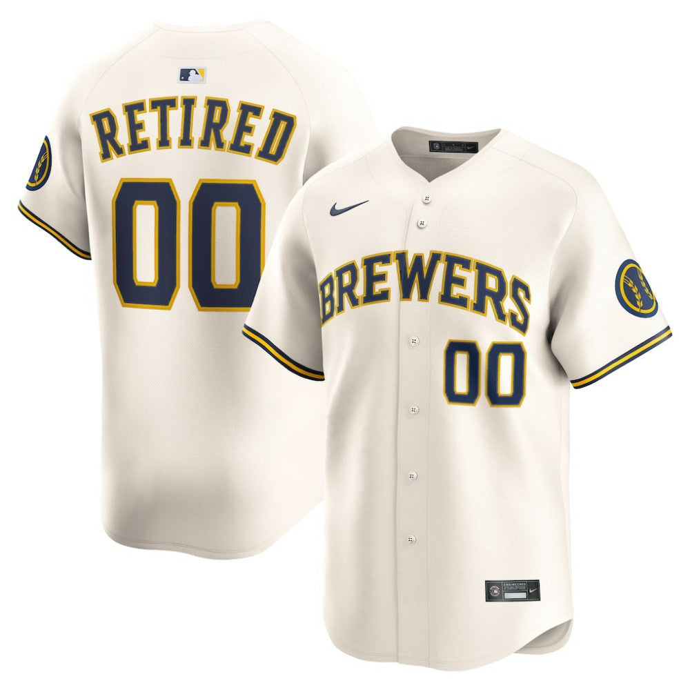 Milwaukee Brewers Home Limited Pick-A-Player Retired Roster Jersey Cream