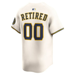 Milwaukee Brewers Home Limited Pick-A-Player Retired Roster Jersey Cream