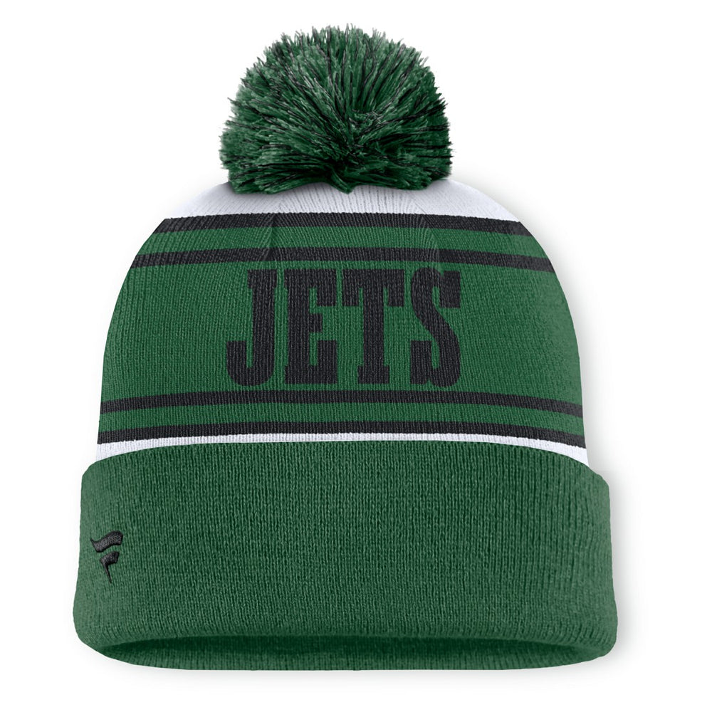 New York Jets Center Cuffed Knit Hat with Pom - Green cheap