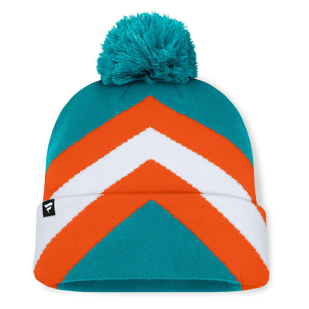 Miami Dolphins Women's Cornerback Cuffed Knit Hat with Pom - Aqua on sale