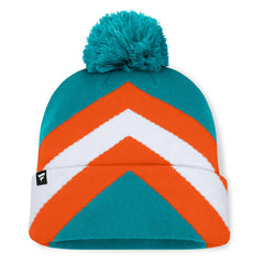 Miami Dolphins Women's Cornerback Cuffed Knit Hat with Pom - Aqua on sale