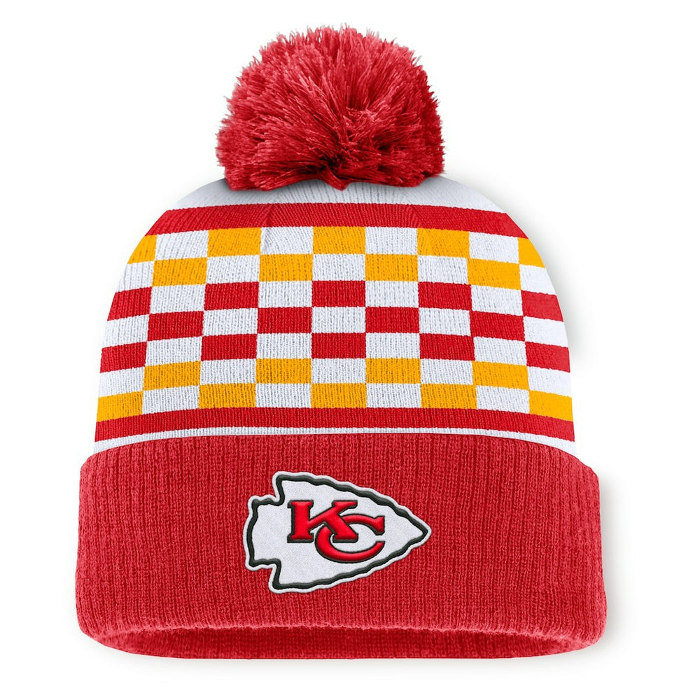 Kansas City Chiefs Women's End Zone Cuffed Knit Hat with Pom - Red online