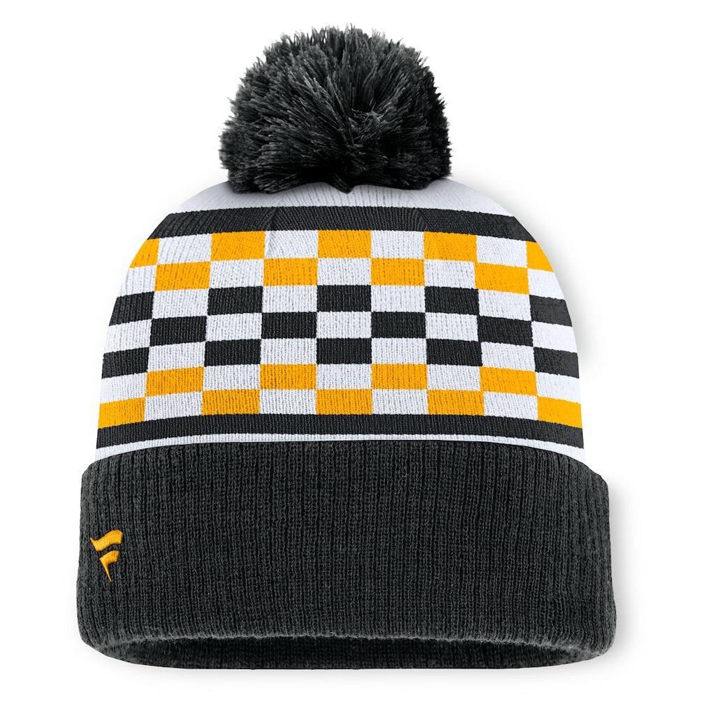 Pittsburgh Steelers Women's End Zone Cuffed Knit Hat with Pom - Black on sale