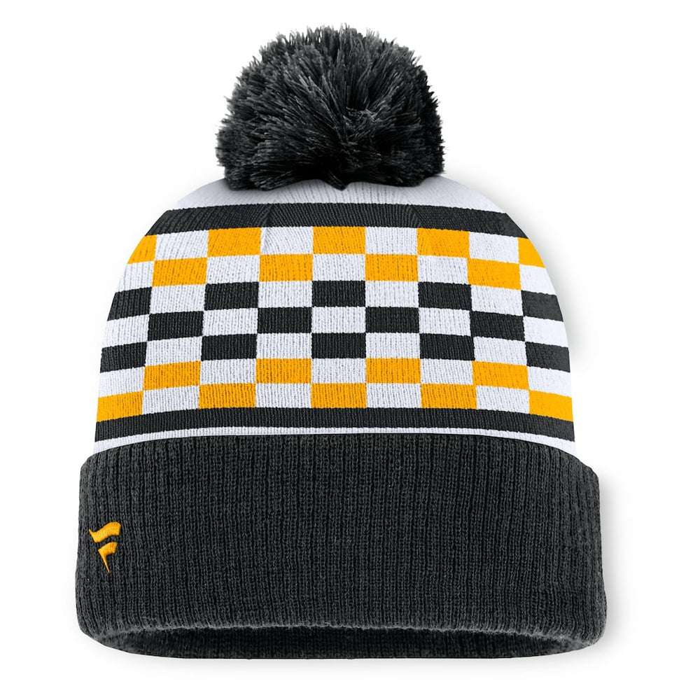 Pittsburgh Steelers Women's End Zone Cuffed Knit Hat with Pom - Black on sale