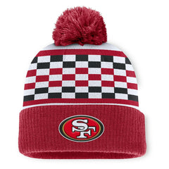 San Francisco 49ers Women's End Zone Cuffed Knit Hat with Pom - Scarlet for sale