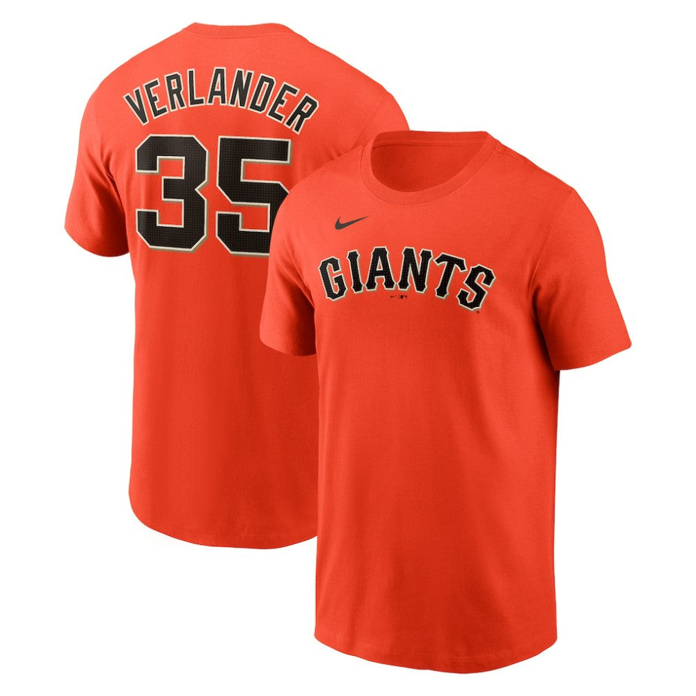 Justin Verlander San Francisco Giants Fuse Name & Number T-Shirt Orange