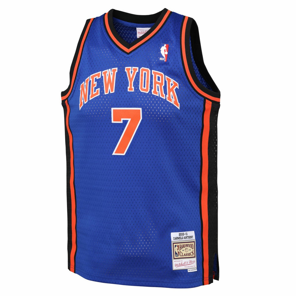 Carmelo Anthony New York Knicks Youth 2010/11 Hardwood Classics Swingman Jersey - Blue for sale