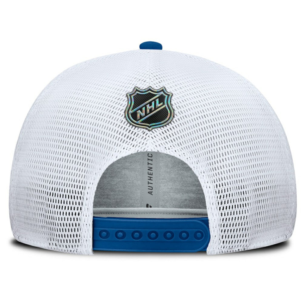 New York Rangers Fanatics Centennial Authentic Pro Structured Trucker Adjustable Hat - Blue/White Hats
