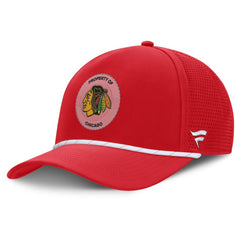 Chicago Blackhawks Fanatics Centennial Pinched Front Adjustable Hat - Red Hats