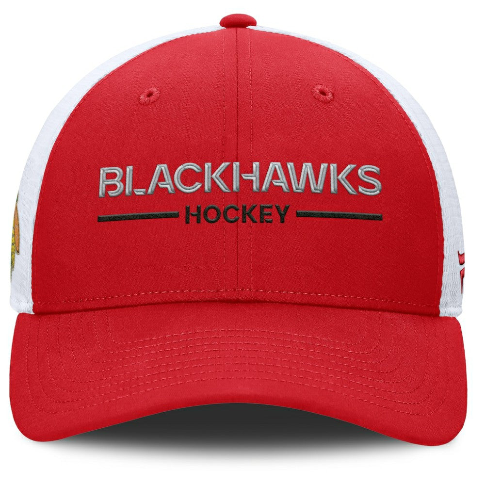 Chicago Blackhawks Fanatics Centennial Adjustable Trucker Hat - Red/White Hats