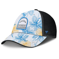Los Angeles Chargers Tropical Adjustable Trucker Hat - White/Black cheap
