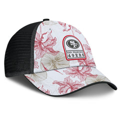 San Francisco 49ers Tropical Adjustable Trucker Hat - White/Black for sale