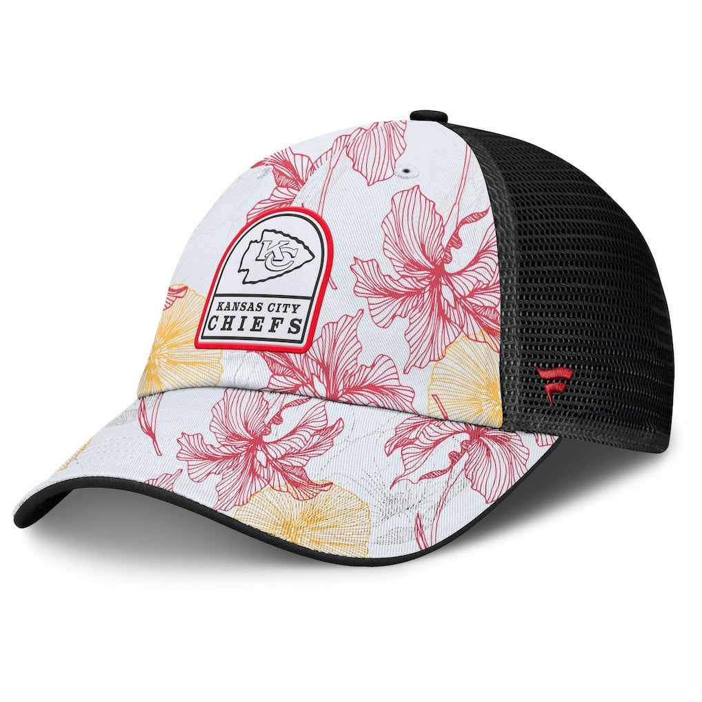 Kansas City Chiefs Tropical Adjustable Trucker Hat - White/Black outlet