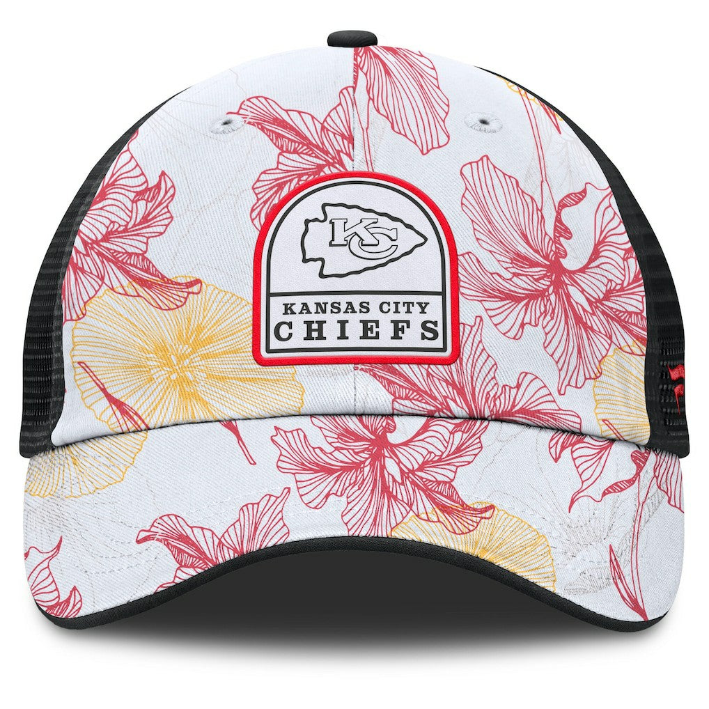 Kansas City Chiefs Tropical Adjustable Trucker Hat - White/Black outlet