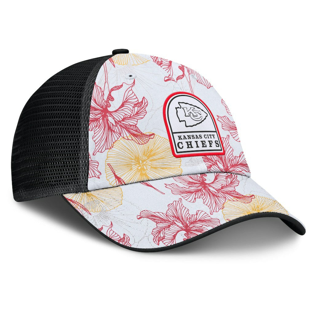 Kansas City Chiefs Tropical Adjustable Trucker Hat - White/Black outlet