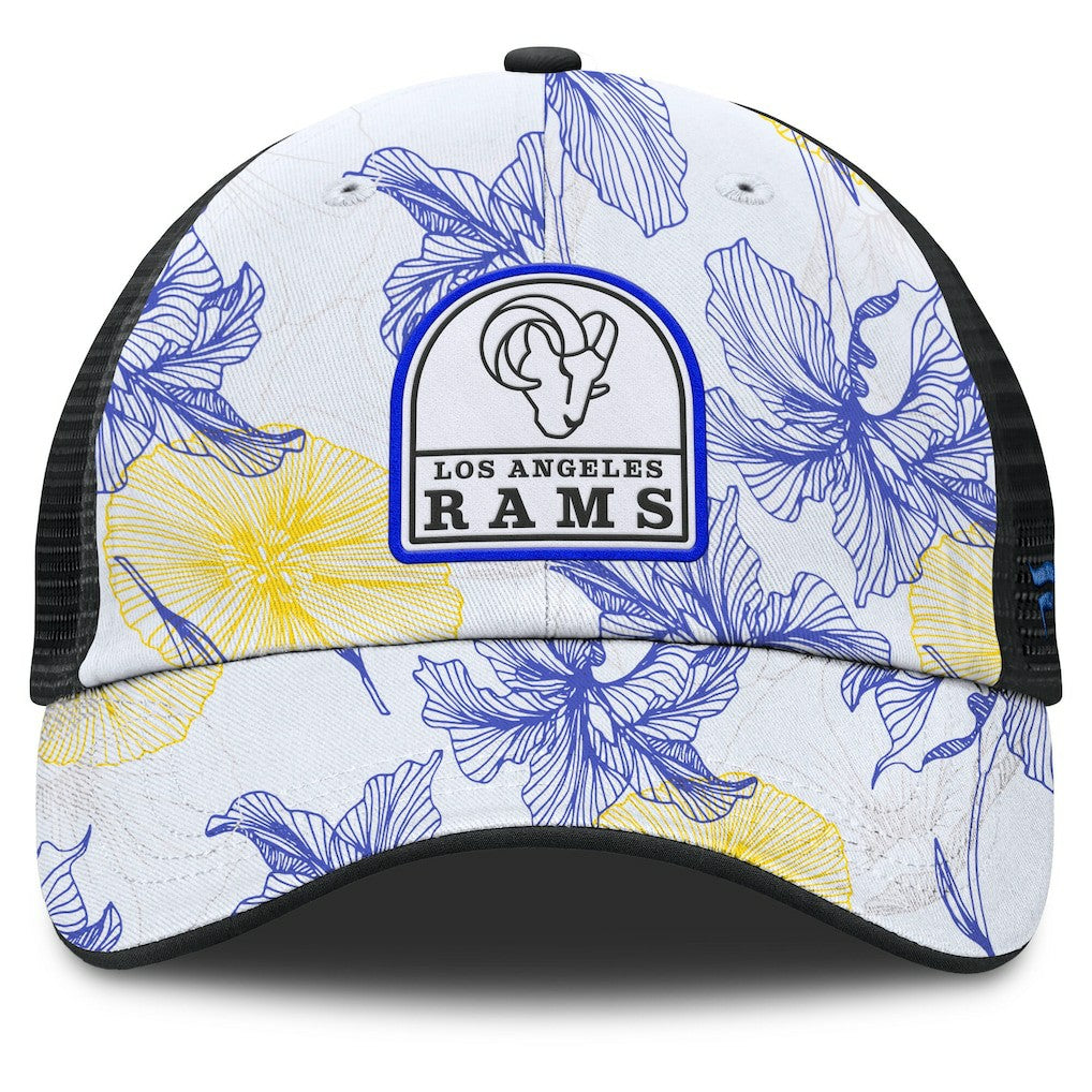 Los Angeles Rams Tropical Adjustable Trucker Hat - White/Black outlet