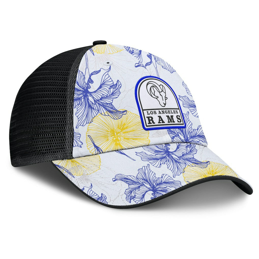 Los Angeles Rams Tropical Adjustable Trucker Hat - White/Black outlet