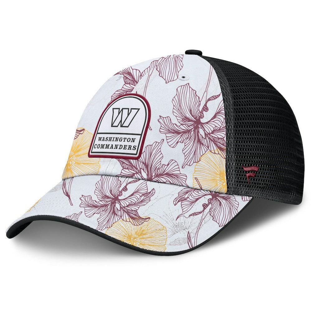 Washington Commanders Tropical Adjustable Trucker Hat - White/Black outlet