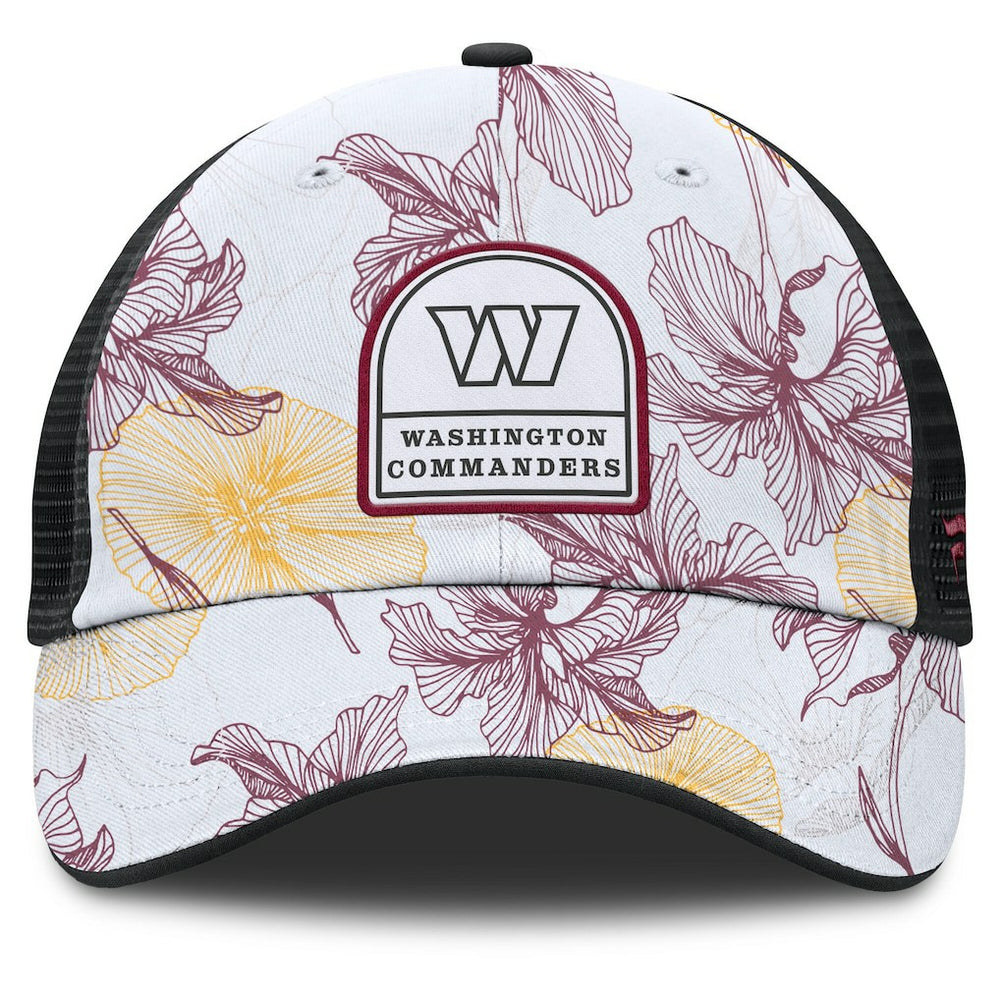 Washington Commanders Tropical Adjustable Trucker Hat - White/Black outlet
