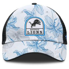 Detroit Lions Tropical Adjustable Trucker Hat - White/Black for sale
