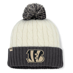 Cincinnati Bengals Women's Coaxial Cuffed Knit Hat with Pom - Cream online
