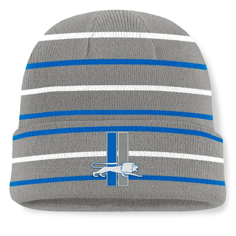 Detroit Lions Throwback Yard Lines Cuffed Knit Hat - Gray online