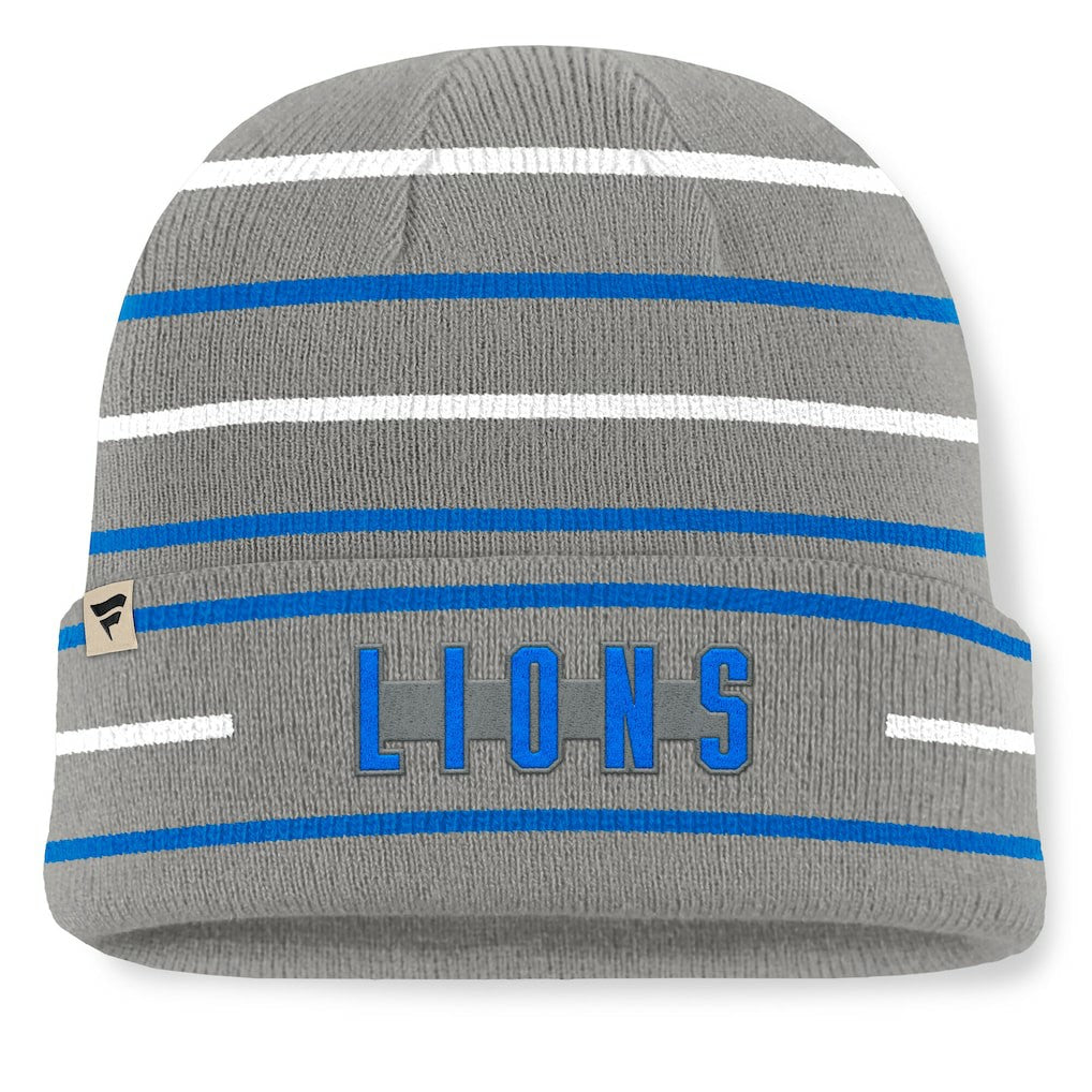 Detroit Lions Throwback Yard Lines Cuffed Knit Hat - Gray online
