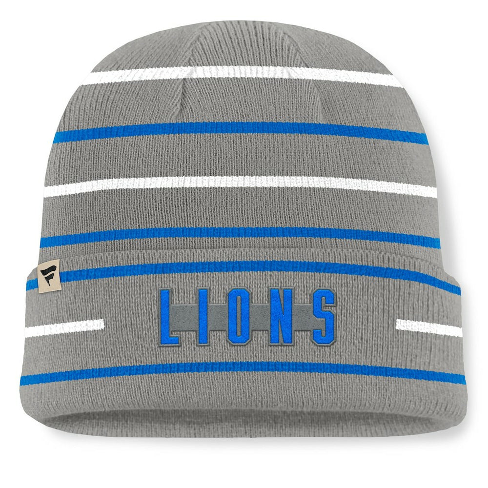 Detroit Lions Throwback Yard Lines Cuffed Knit Hat - Gray online